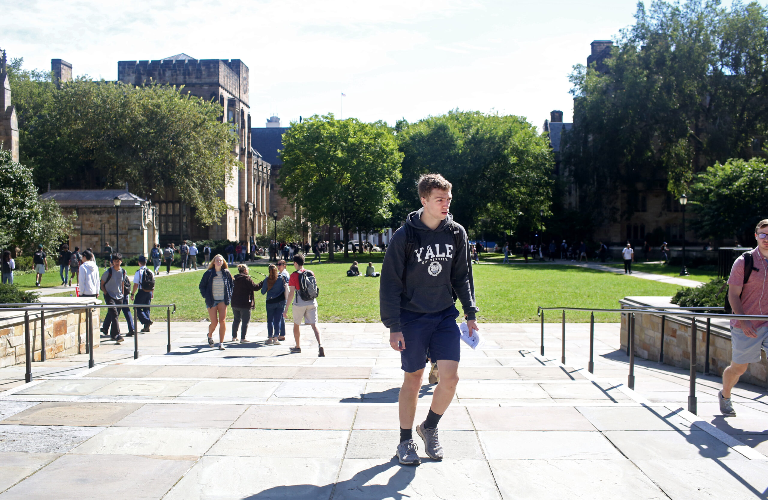 Students On Campus Of Yale University Watch Senate Hearing With Supreme Court Nominee Brett Kavanaugh And Dr. Christine Blasey Ford