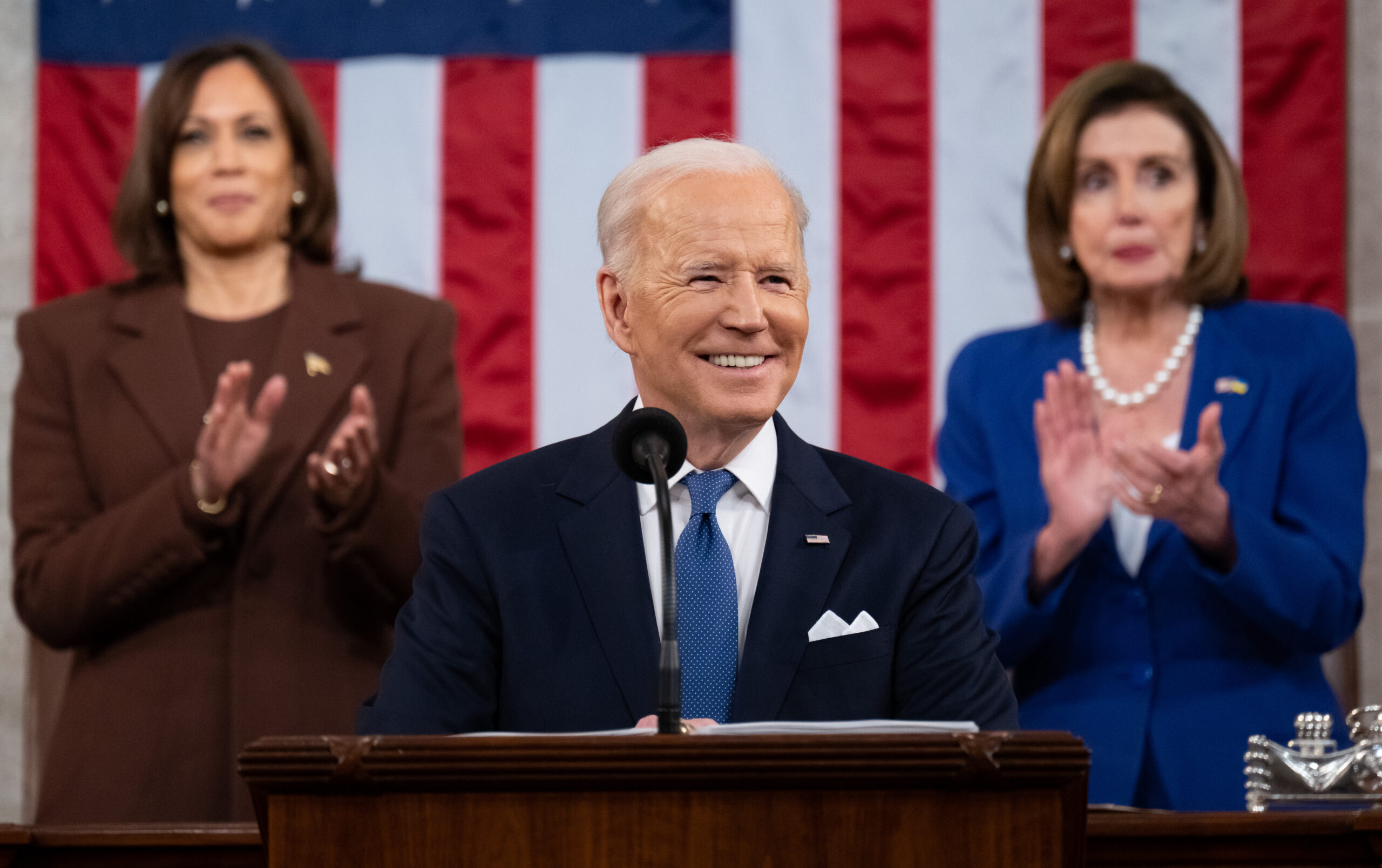 U.S. President Joe Biden delivers the State of the Union address to a joint session of Congress in the U.S. Capitol House