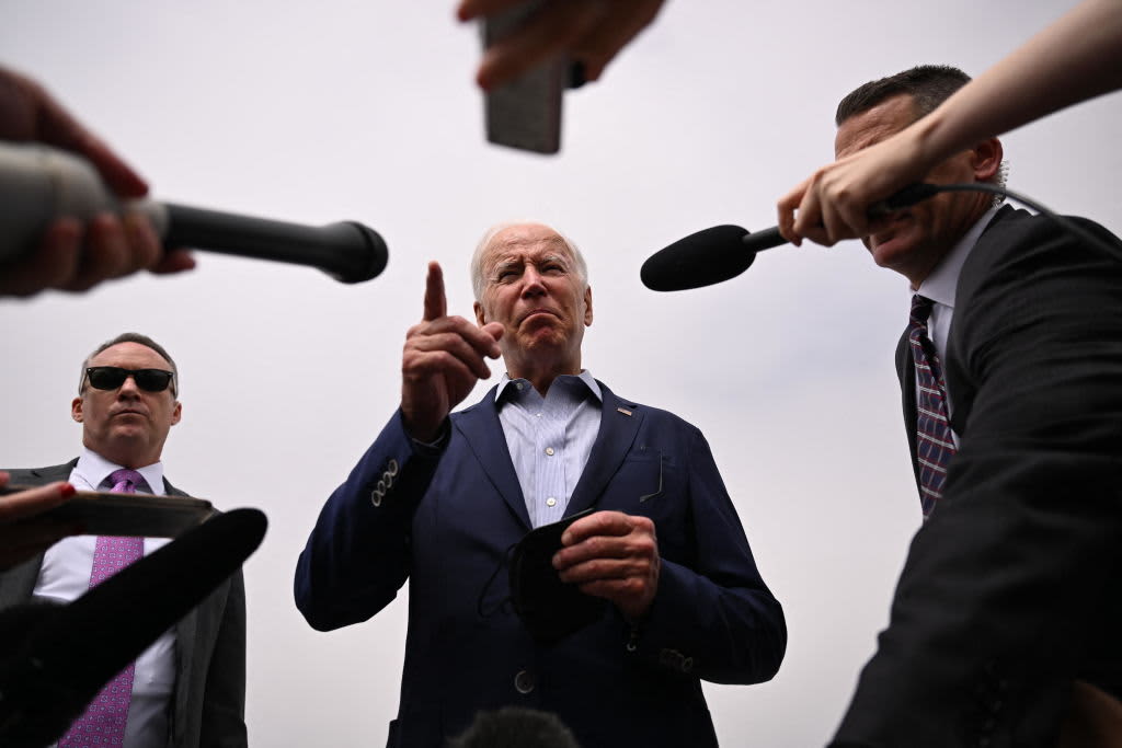 US President Joe Biden speaking to the press at Los Angeles International Airport. Biden has made it a priority to regulate for-profit colleges and universities, which had been given a long line under the Trump administration.