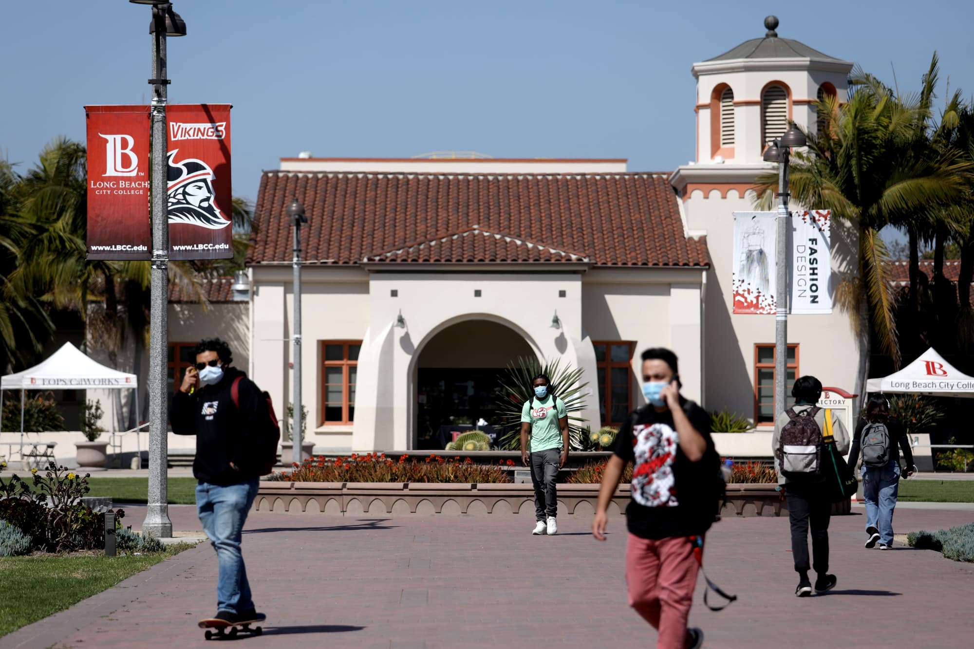 LONG BEACH, CA - MARCH 16: Long Beach City College on Wednesday, March 16, 2022 in Long Beach, CA. Enrollment at California Community Colleges has plummeted nearly 20% during the pandemic to about 1.3 million students from fall 2019 to fall of 2021, according to state data.