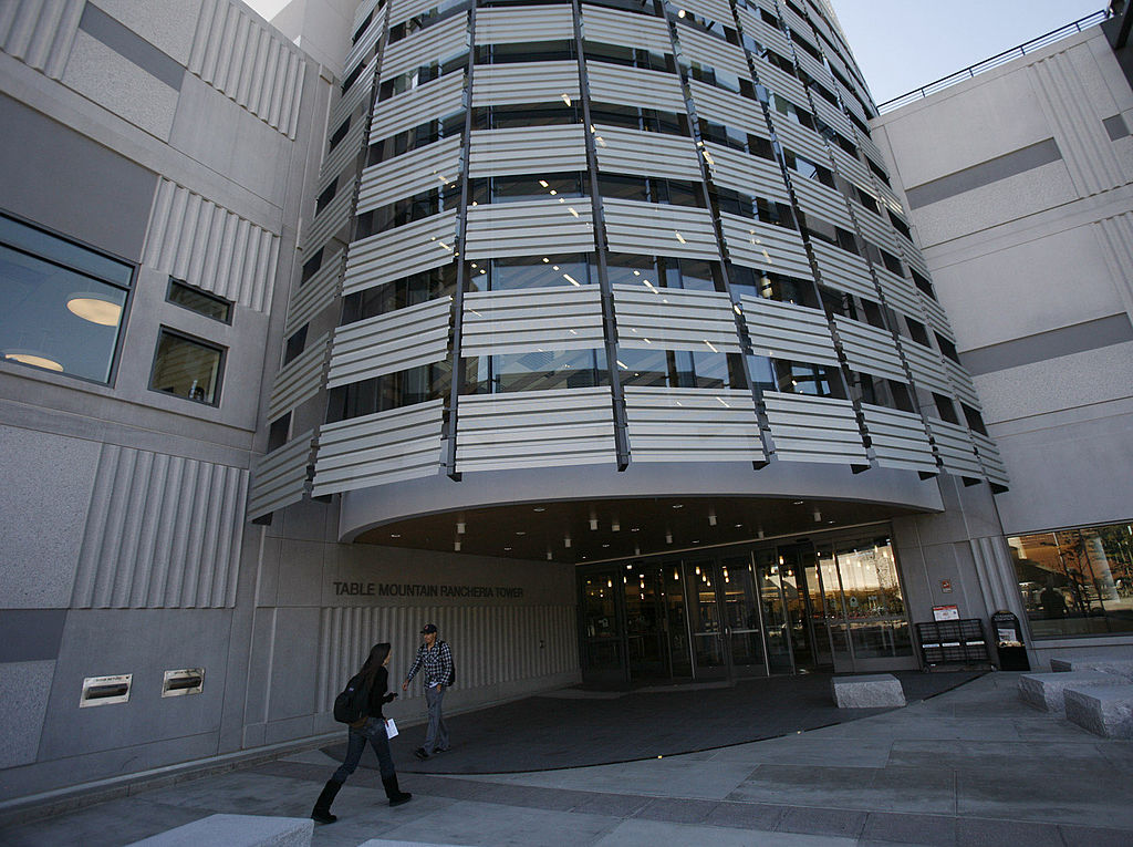 An exterior view of the new addition to the Henry Madden Library at Fresno State is shown October 28, 2009, in Fresno, California.