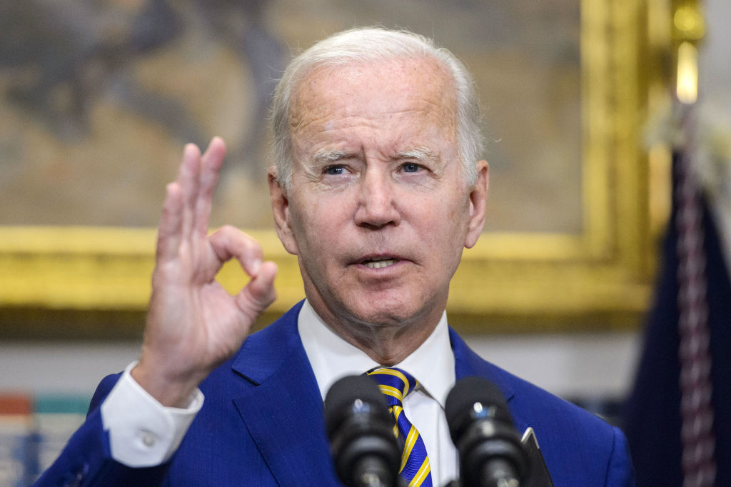 US President Joe Biden speaks during a news conference in the Roosevelt Room of the White House in Washington, DC, US, on Wednesday, Aug. 24, 2022.  Biden announced a sweeping package of student-debt relief that forgives as much as $20,000 in loans for some recipients, a move he said would help a generation saddled with unsustainable debt.