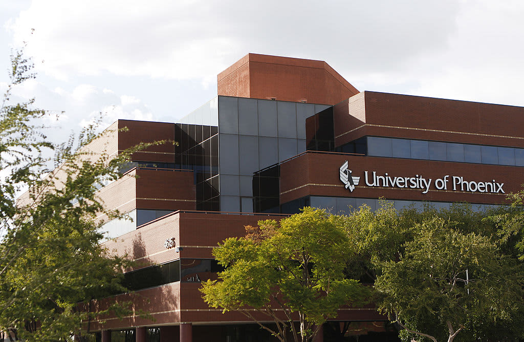 The University of Phoenix, part of Apollo Group Inc., is seen in Phoenix, Arizona, U.S., on Wednesday, Oct. 28, 2009. Apollo Group, the biggest publicly traded U.S. educator, plunged the most in 19 months in New York after the company said its accounting is being investigated by the U.S. government.