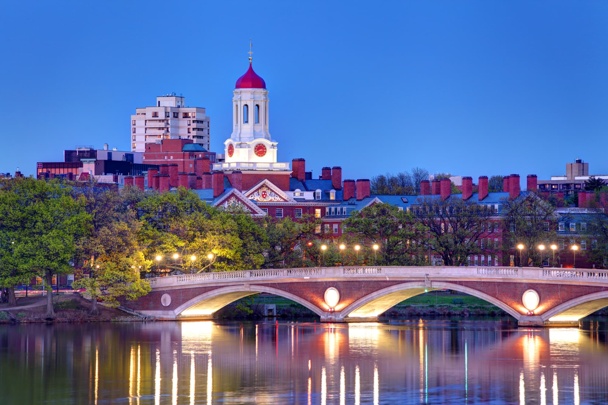 Harvard University along the Charles River.