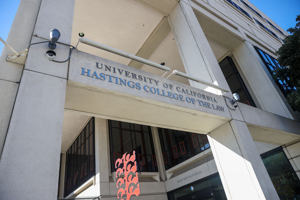 SAN FRANCISCO, CA - OCTOBER 27: UC Hastings College of the Law building is seen in San Francisco, California, United States on October 27, 2021. Serranus Hastings, founder of the University of California, Hastings College of the Law, initiated the massacre of Native Americans in Round Valley, California more than 150 years ago. (Photo by Tayfun Coskun/Anadolu Agency via Getty Images)