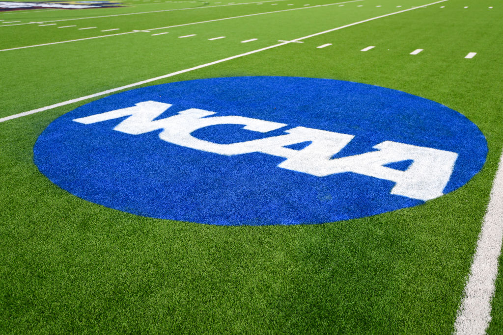 SHENANDOAH, TX - DECEMBER 14: The Division III Men's Football Championship between the Mary Hardin-Baylor Cru and the Mountain Union Purple Raiders is held at Woodforest Stadium on December 14, 2018 in Shenandoah, Texas. UMHB defeated Mount Union 24-16 to win the national title. (Photo by Justin Tafoya/NCAA Photos via Getty Images)