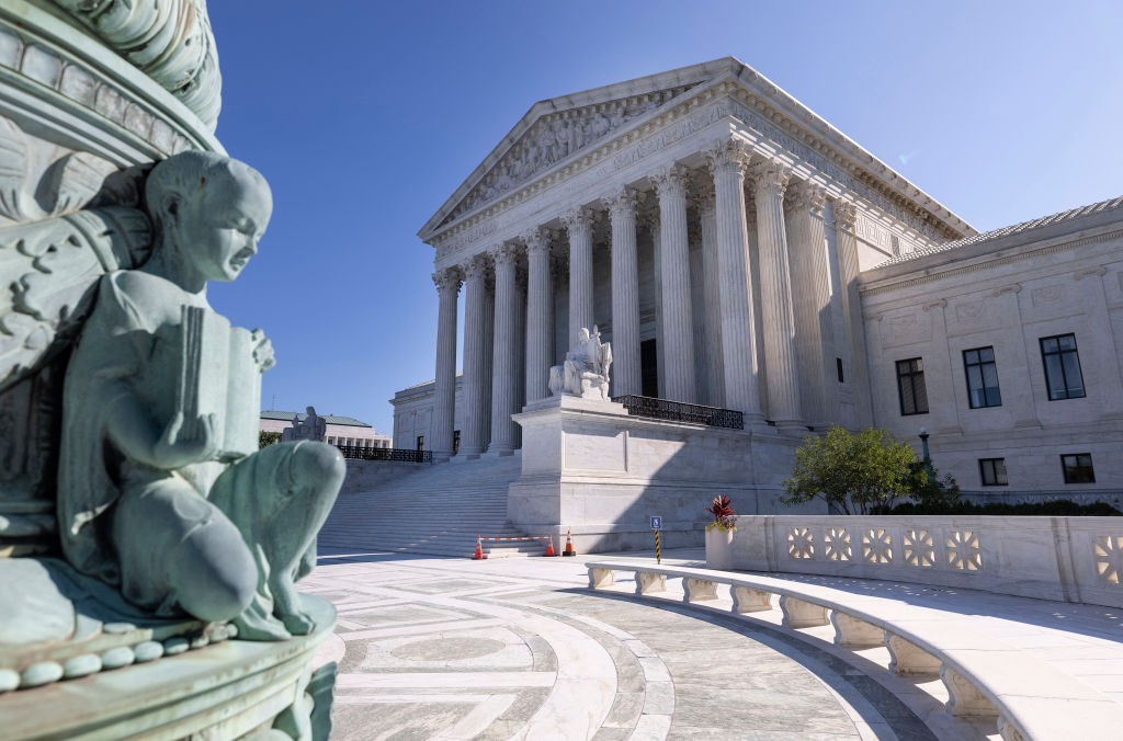 WASHINGTON, DC - SEPTEMBER 02: The U.S. Supreme Court is seen on September 02, 2021 in Washington, DC. The Supreme Court voted 5-4 not to stop a Texas law that prohibits most abortions after six weeks of pregnancy. (Photo by Kevin Dietsch/Getty Images)