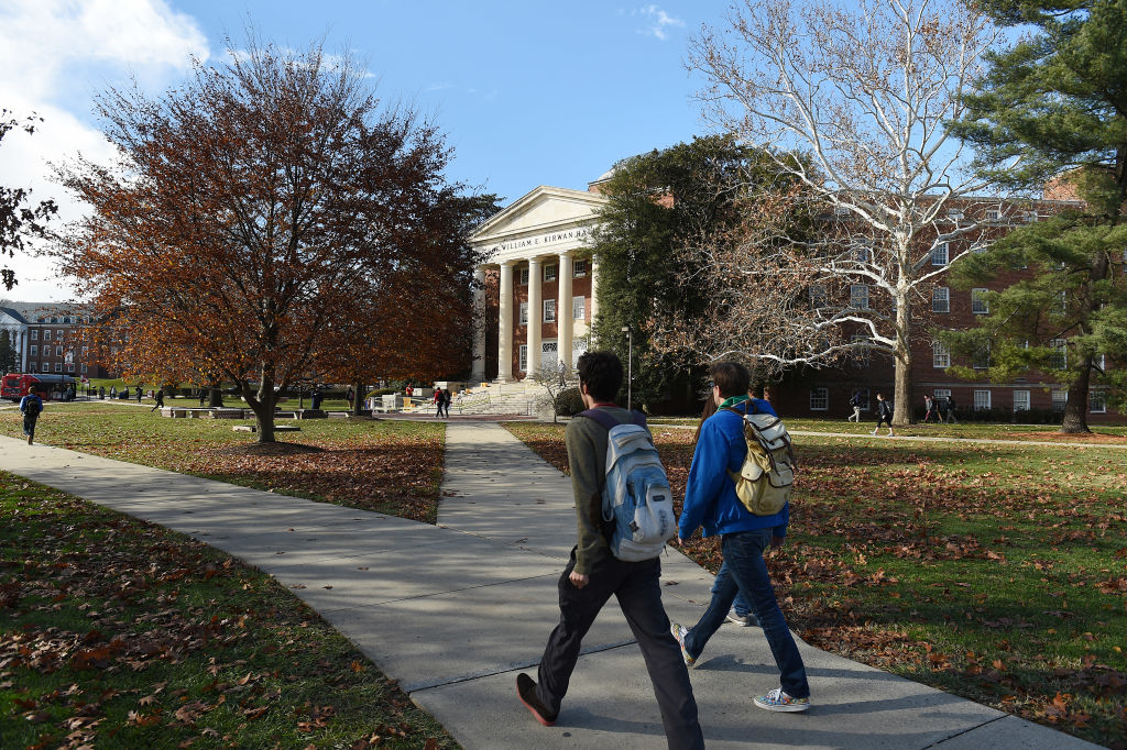 COLLEGE PARK, MD - DECEMBER 6: The campus of the University of Maryland, which is a public state school, in College Park, MD, December 7, 2017. During the decision making process for undergraduate admissions many different aspects of the student's application, like ethnicity, grades, passions, a written essay, involvement in leadership opportunities as well as family matters, are considered before a final decision is made. (Photo by Astrid Riecken For The Washington Post via Getty Images)