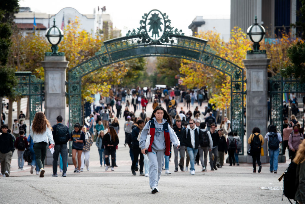 BERKELEY, CA - NOVEMBER 04: Sproul Plaza at the University of California at Berkeley