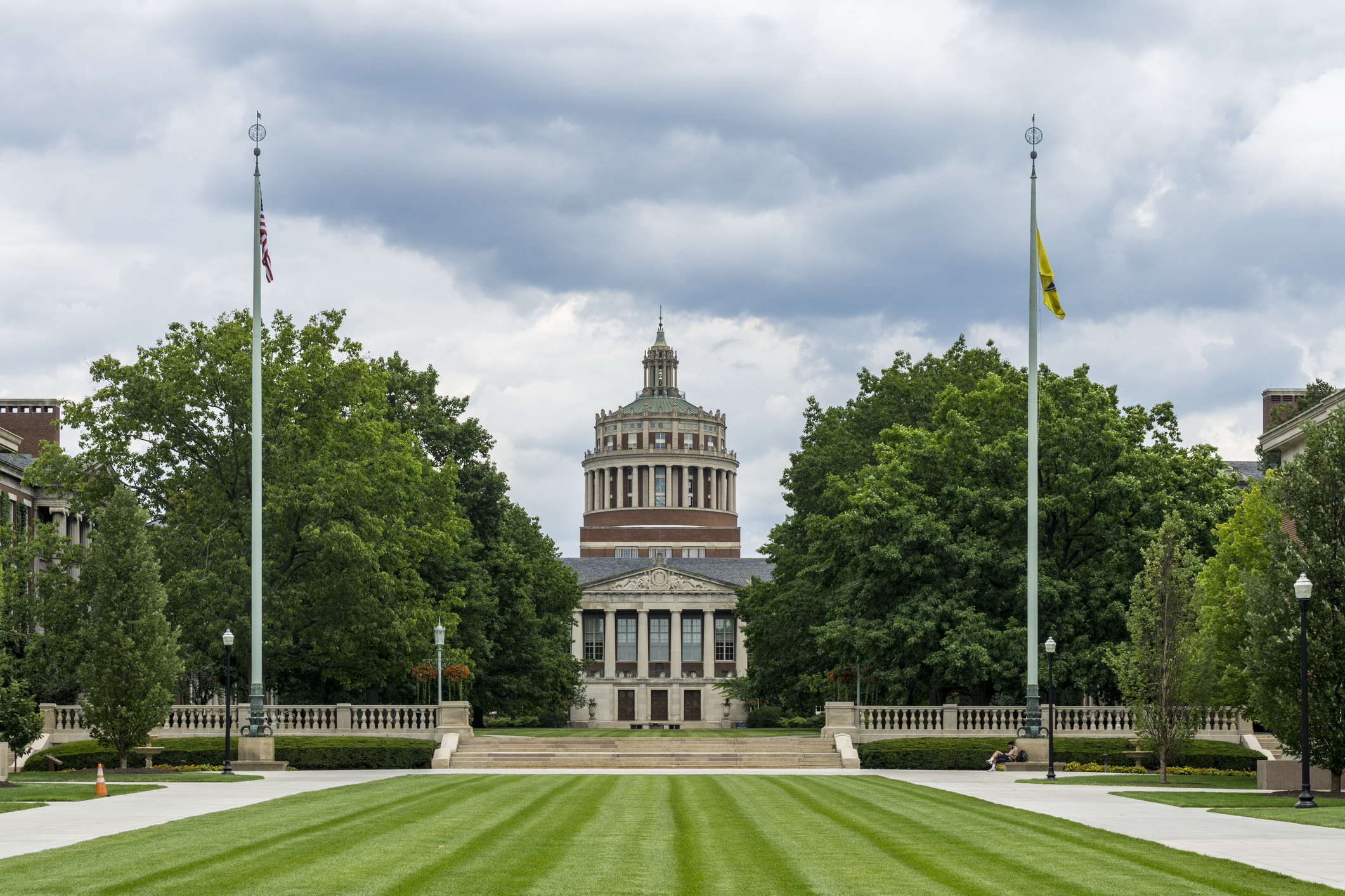 Rush Rhees Library on University of Rochester campus in New York