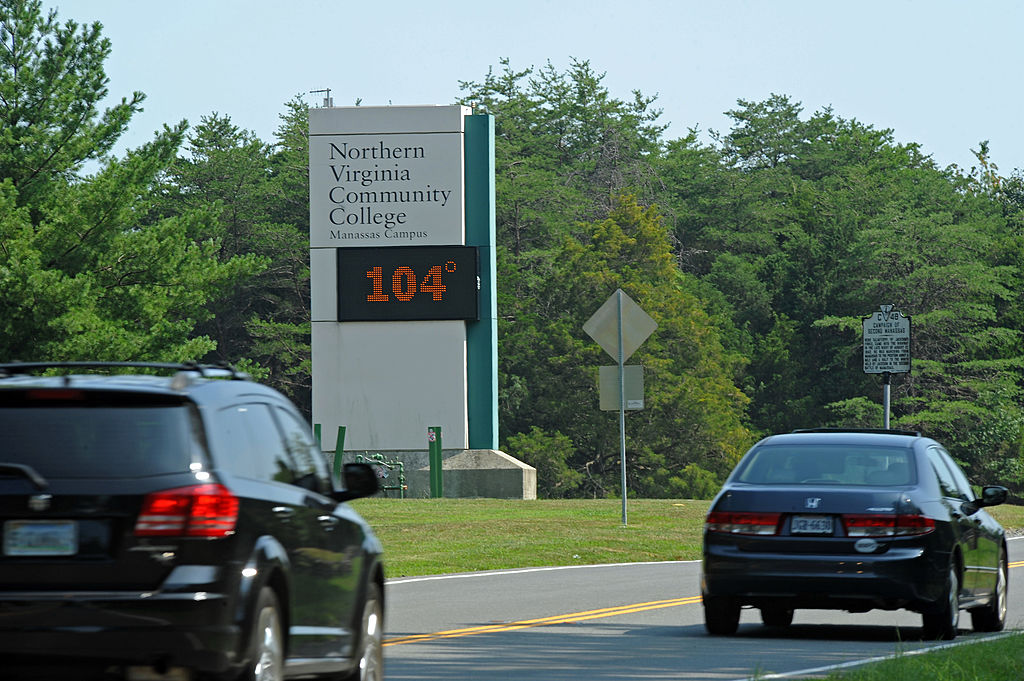 Entrance sign at the Northern Virginia Community College Manassas Campus.