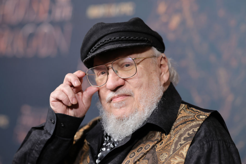 George R R Martin on the red carpet for House of the Dragon