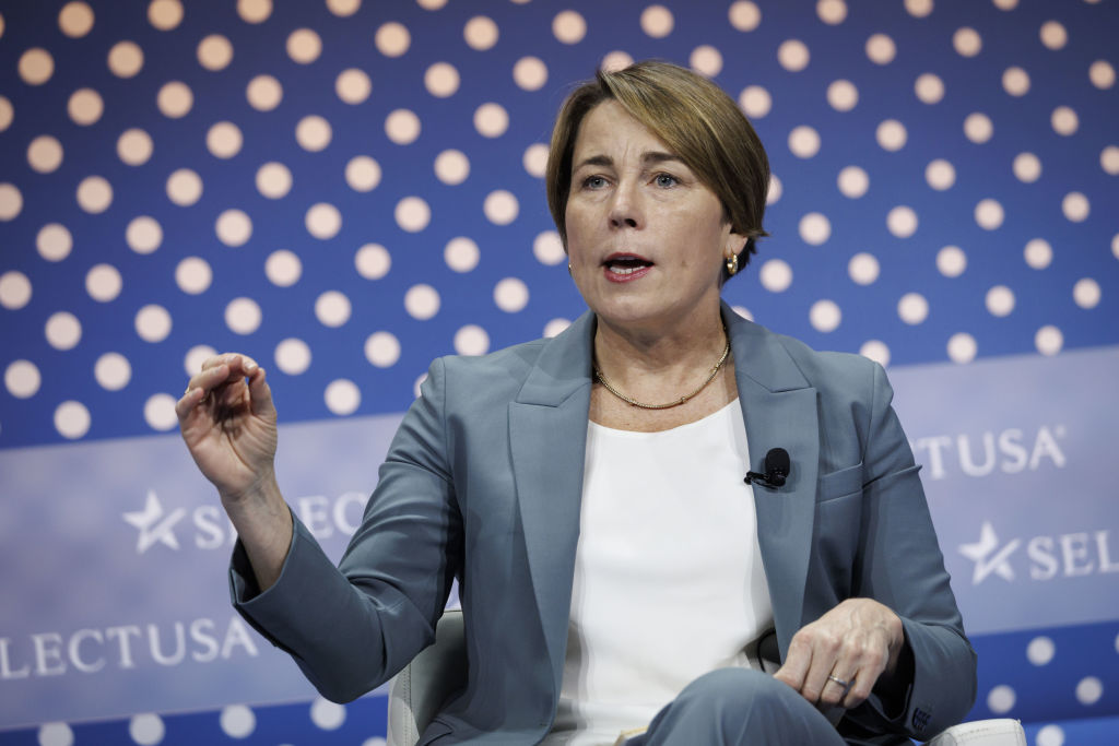 Maura Healey, governor of Massachusetts, speaks during the SelectUSA Investment Summit