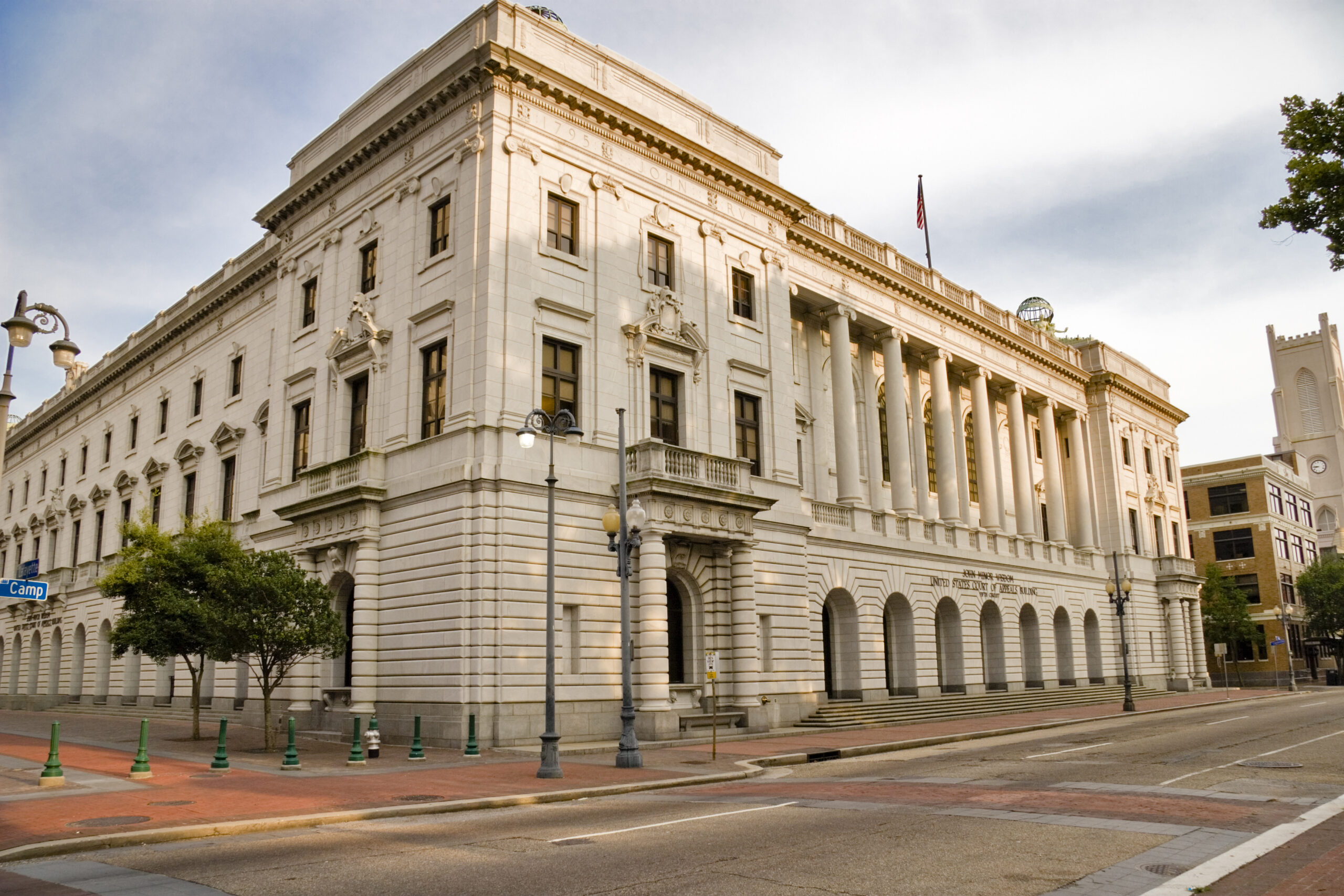 Exterior of the United States Court of Appeals, Fifth Circuit, in New Orleans, Louisiana.