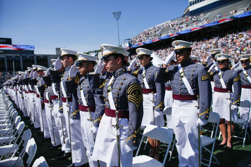 lass of 2023 cadets attend their graduation at the US Military Academy West Point, on May 27, 2023, in West Point, New York