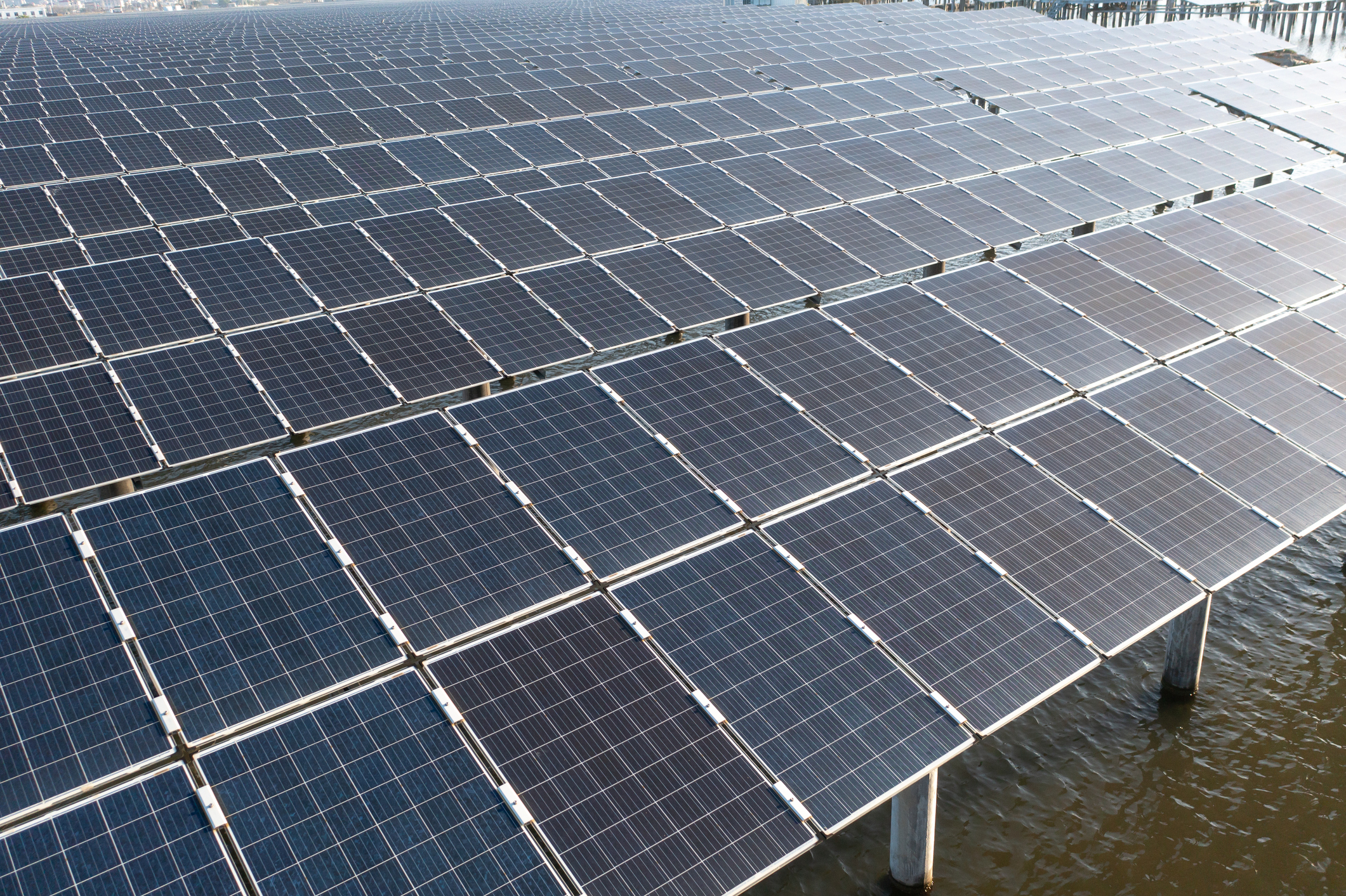 Drone photographing photovoltaic solar power station