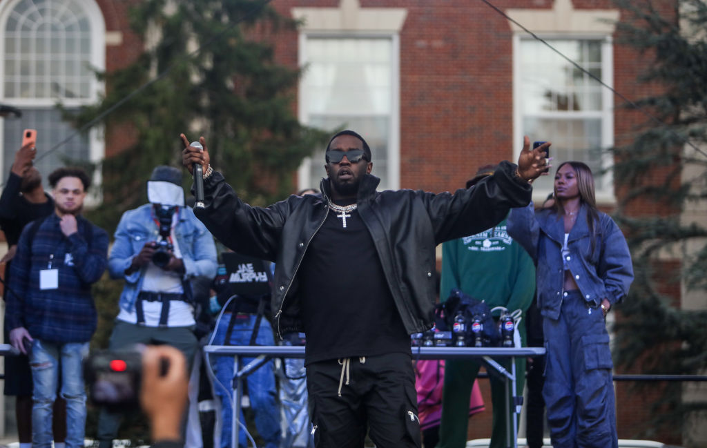 Sean "Diddy" Combs performs at Howard University's Yardfest on October 20, 2023 in Washington, DC.