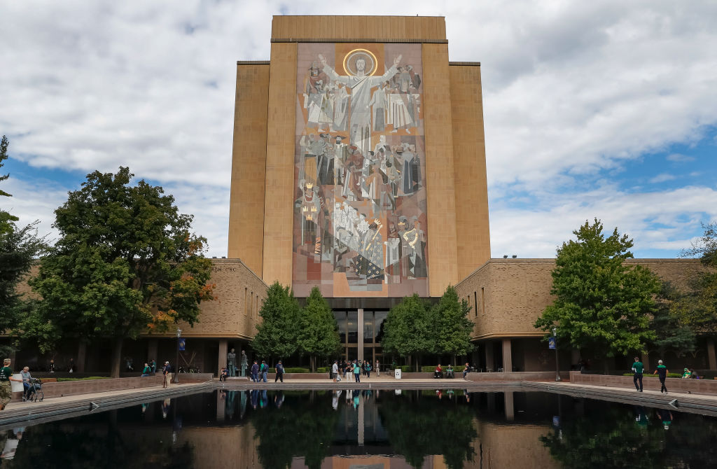 Word of Life Mural on the Hesburgh Library on the Notre Dame campus