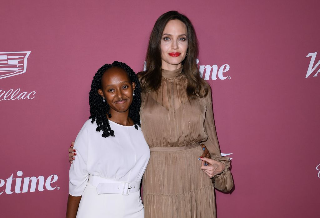 Zahara Jolie-Pitt and Angelina Jolie attend Variety's Power Of Women at Wallis Annenberg Center for the Performing Arts in Beverly Hills, California.