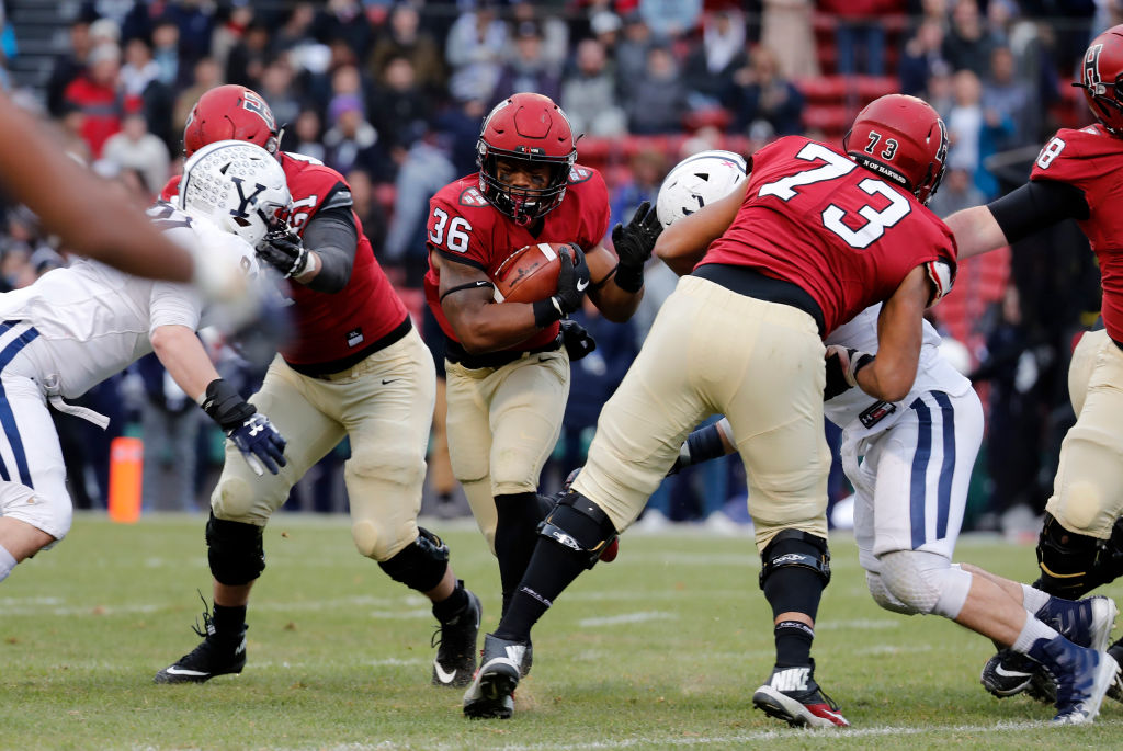 Harvard Crimson running back Devin Darrington